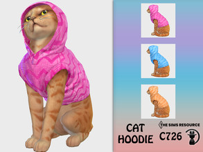 Sims 4 — Cat Hoodie C726 by turksimmer — 3 Swatches Compatible with HQ mod Works with all of skins Custom Thumbnail All