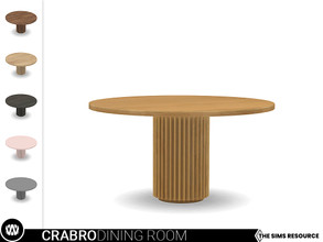 Sims 4 — Mid-Century Modern - Crabro Dining Table by wondymoon — - Crabro Dining Room - Dining Table - Wondymoon|TSR -