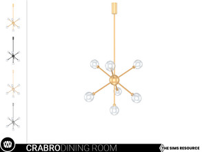 Sims 4 — Mid-Century Modern - Crabro Pendant Lamp by wondymoon — - Crabro Dining Room - Pendant Lamp - Wondymoon|TSR -