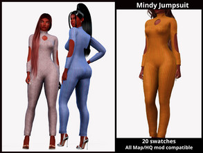 Sims 4 — Mindy Jumpsuit by couquett —  this jumpsuit have all map done avaible from Teen to elder this have 20 colors.