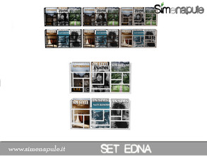 Sims 4 — Set Edna Magazine Wall Rack by Simenapule — Set Edna Magazine Wall Rack 4 colors