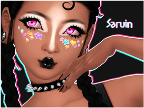 Sims 4 — Hime | Eyes by Saruin — Cute Anime Eyes HQ Textures 20 Colors Find in 'Facepaint' section