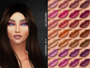 Sims 4 — MELDEANNE - LIPSTICK #17 by MELDEANNE — - CATEGORY: LIPSTICK - SWATCHES: 28 - GENDER: FEMALE