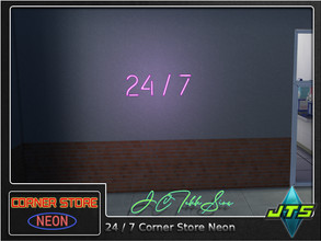 Sims 4 — 24-7 Neon Corner Store Light by JCTekkSims — Created by JCTekkSims