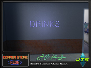 Sims 4 — Drinks Neon Corner Store Light by JCTekkSims — Created by JCTekkSims