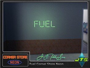 Sims 4 — Fuel Neon Corner Store Light by JCTekkSims — Created by JCTekkSims