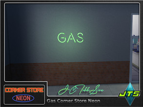 Sims 4 — Gas Neon Corner Store Light by JCTekkSims — Created by JCTekkSims