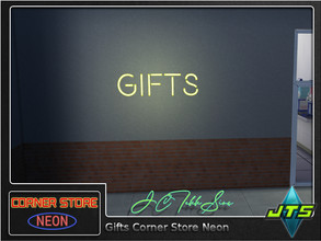 Sims 4 — Gifts Neon Corner Store Light by JCTekkSims — Created by JCTekkSims