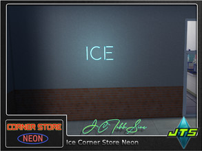 Sims 4 — Ice Neon Corner Store Light by JCTekkSims — Created by JCTekkSims