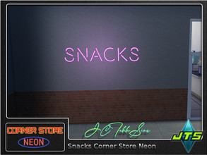 Sims 4 — Snacks Neon Corner Store Light by JCTekkSims — Created by JCTekkSims