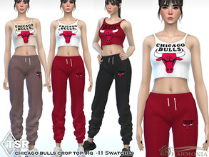 Sims 4 — Chicago Bulls Tank Top by Harmonia — New Mesh All Lods 11 Swatches Please do not use my textures. Please do not
