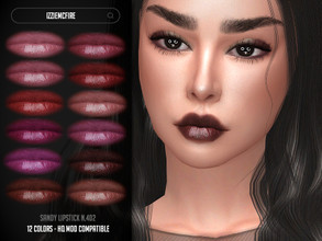 Sims 4 — IMF Sandy Lipstick N.402 by IzzieMcFire — Sandy Lipstick N.402 contains 12 colors in hq texture. Standalone item