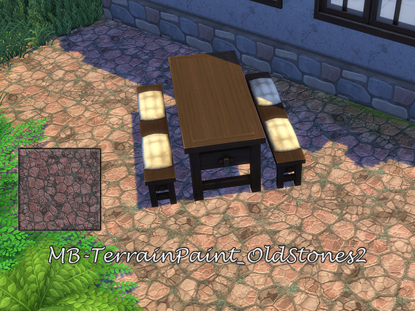 Sims 4 — MB-TerrainPaint_OldStones2 by matomibotaki — MB-TerrainPaint_OldStones2 Old stones with nostalgic flair, set