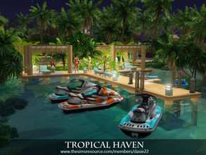 Sims 4 — Tropical Haven by dasie22 — Tropical Haven is a lovely beach with a pier and attractions. Please, use code