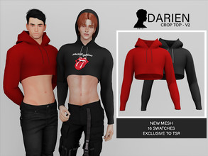 Sims 4 — Darien (Crop top V2) by Beto_ae0 — Crop top for men, I hope you like it - 16 colors - Adult-Elder-Teen-Young