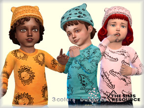 Sims 4 — Hat Animal Africa by bukovka — Hat for kids toddlers of both sexes, boys and girls. Installed standalone, my new