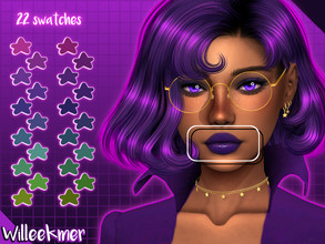 Sims 4 — Sorceresses Spell Lipstick by Willeekmer — BGC 22 swatches Teen - Elder Male - Female Custom thumbnail