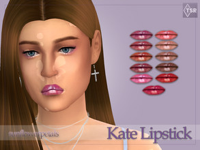 Sims 4 — Kate Lipstick by SunflowerPetalsCC — A "glossy" look lipstick in 11 berry and brown shades. 