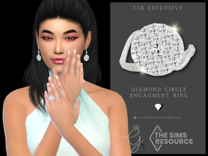 Sims 4 — Diamond Circle Ring by Glitterberryfly — A circle diamond engagement Ring