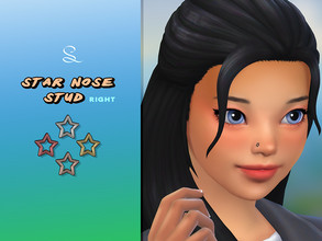 Sims 4 — Star Nose Stud (right nostril)  by simlasya — All LODs New mesh 5 swatches Teen to elder Custom thumbnail In the
