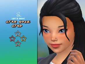 Sims 4 — Star Nose Stud   by simlasya — All LODs New mesh 5 swatches Teen to elder Custom thumbnail In the nose ring