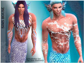 Sims 4 — Mermaid Man Striped Top by Sims_House — Mermaid Man Striped Top 7 options. Mermaid male outfit for The Sims 4.