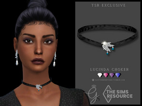 Sims 4 — Lucinda Choker by Glitterberryfly — A gorgeous diamond leaf choker.