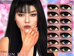 Sims 4 — Chun Eyes N85 by MagicHand — Dark eyes for males and females in 15 colors - HQ compatible. Preview - CAS