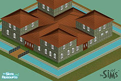 Sims 1 — Castle of Royalty by rainier3 — Need castles but have no exapnsion? Then this Castle is for you! Built For 4,