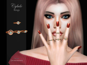 Sims 4 — Cybele Rings (Left Side) by Suzue — * New Mesh (Suzue) * 6 Swatches * For Female (Teen to Elder) * Ring Category