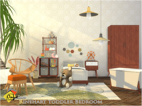 Sims 4 — Mid Century Modern - Rinehart Toddler Bedroom by Onyxium — Onyxium@TSR Design Workshop Toddler Bedroom