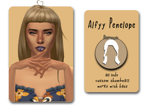 Sims 4 — Alfyy Penelope Hairstyle by Alfyy — Penelope Hairstyle You can support me on patreon (alfyy) All LODs Custom CAS