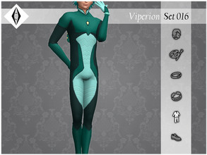 Sims 4 — Viperion - Set016 - Full Body - Costume by AleNikSimmer — THIS PACK HAS ONLY THE COSTUME. -TOU-: DON'T reupload