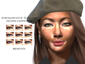 Sims 4 — Eyecolor No14 [HQ] by Benevita — Eyecolor No14 HQ Mod Compatible 9 Colors For all age I hope you like!