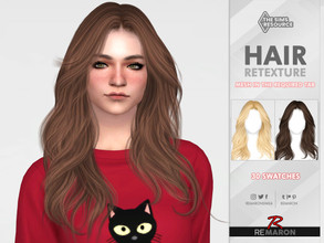 Sims 4 — Monika Hair Retexture Mesh Needed by remaron — Hair retexture for females in The Sims 4 PLEASE READ BEFORE
