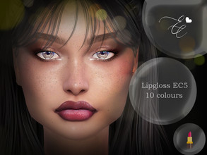 Sims 4 — Lipgloss EC5 by Elegant_Creations — Soft Lipgloss EC5 in 10 colours for base game For fem and males Hq