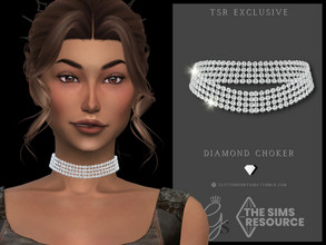 Sims 4 — Diamond Choker by Glitterberryfly — A statement diamond choker 