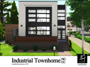 Sims 4 — Industrial Townhome by ALGbuilds — Industrial Townhome is a 2 bedroom 1 bath townhome with garage. Perfect open
