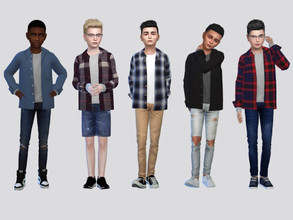 Sims 4 — Vitali Shirt Boys by McLayneSims — TSR EXCLUSIVE Standalone item 12 Swatches MESH by Me NO RECOLORING Please