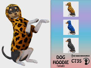 Sims 4 — Dog Hoodie C735 by turksimmer — 3 Swatches Compatible with HQ mod Works with all of skins Custom Thumbnail All