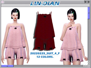 Sims 4 — Summer pajamas by LIN_DIAN — - New Mesh - ALL Lods. - 12 Colors. - NORMAL MAP