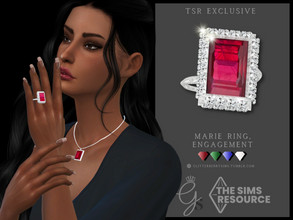 Sims 4 — Marie Engagement Ring by Glitterberryfly — A statement engagement ring for our lucky sims