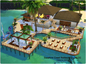 Sims 4 — Sapphire Coast Restaurant - No CC by jolanta2 — This wonderful restaurant will not only satisfy your Sims