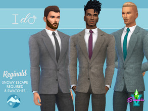 Sims 4 — I Do Reginald Suit by SimmieV — The Reginald suit collection features a lovely velvet jacket and linen slacks in