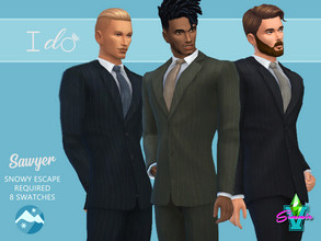 Sims 4 — SimmieV I Do Sawyer Suit by SimmieV — The Sawyer suit collection is a classic pinstripe in eight contemporary