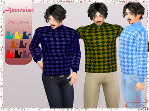 Sims 4 — Amnesiac Top No: 4 by Asilkan — New Mesh 8 colours All Maps HQ compatible