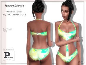 Sims 4 — Summer Swimsuit by pizazz — Summer Swimsuit for your sims 4 games. the image above was taken in-game so that you