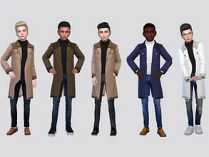 Sims 4 — Maxim Heavy Coat Boys by McLayneSims — TSR EXCLUSIVE Standalone item 10 Swatches MESH by Me NO RECOLORING Please