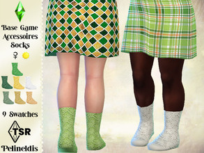 Sims 4 — Spring Lace Socks by Pelineldis — Some sweet lace socks in different green and yellow shades for toddler girls
