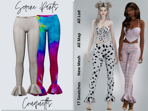 Sims 4 — Serene Pants by couquett — this fancy pants are compatible with HQ mod, have all map done ideal for teens and